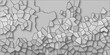 © Arthur Vinsmoke - Polygonal Cell Texture Vector with Grayscale Shading and Shadow Effects on Light Gray Background cells