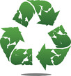 © Shahma - Green Leaf Recycling Symbol Representing Sustainability and Environmental Conservation