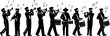 © Abd Elrahman - Marching band silhouette vector illustration design graphic