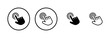 © LUNARA - Hand click icon logo design. pointer sign and symbol. hand cursor icon