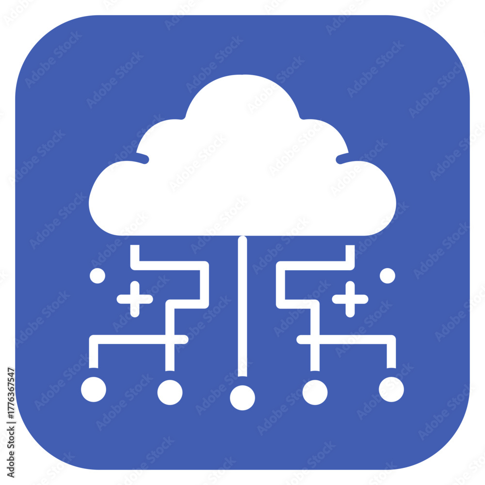 Cloud Network icon vector image. Can be used for Web Marketing.