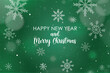 © Xayriddin - Happy New Year and Merry Christmas Green Snowflake Background