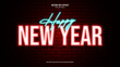 © ricks - Happy new year text effect  neon style text effect