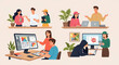© STOCK_STUDIO - Creative concept vector illustrations showing design, art, and idea generation. Includes teamwork, brainstorming, and creative process elements for modern projects.