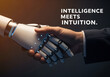 © Gianpiero - Intelligence meets Intuition, Human and robot handshake symbolizing collaboration, partnership, and the integration of AI technology.