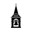 © Diki - Church Bell Tower Silhouette Illustration.