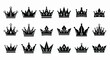 © Saeed - Elegant Black Crown Vector Collection Isolated on White