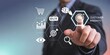 © MdSahab - Businessman touching customer insights icon on virtual screen with his finger