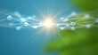 © venusvi - Abstract representation of light beams and particles creating a dynamic energy effect in a serene background.