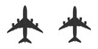 © MkJutt - CAD Drawings. Top view of various commercial airplanes silhouette isolated on white background. Vector illustration.