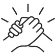 © Polyak Tata - Strong handshake icon. Unity, trust and teamwork concept on transparent background
