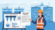 © rohmad - Industrial worker showcasing employment agreement in plant processing setting