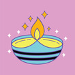 © talang - Diya Lamp Icon Design. Illustration Vector Design