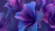 © SHUMAYA - Close up abstract macro photography of vibrant purple and blue flowers with soft lighting