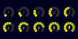 © ssstocker - Energy meter indicator. Battery power bar, car speed indicator percentage counter charge progress ui animation fuel load level score high low rate chart, kicky vector illustration
