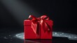 © Kitta - A luxurious red gift box with satin bow, evoking elegance and celebration.