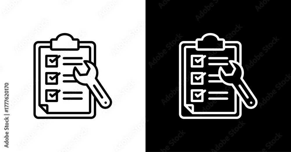 Corrective Action White Icon Set Design Stock Vector | Adobe Stock