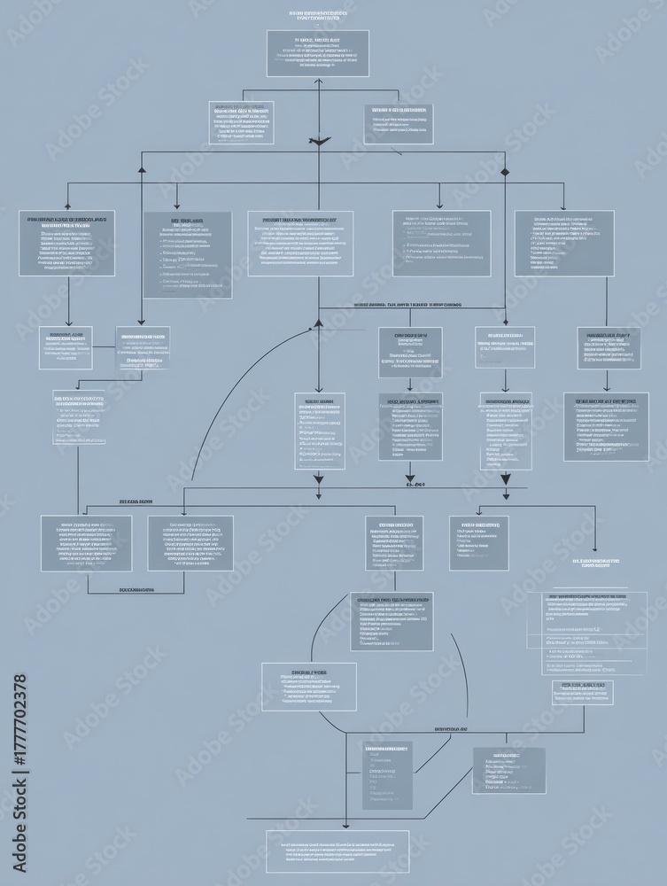 Branch Process Flowchart Flowchart Displaying a Detailed Process With Multiple Branches and ...