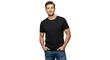 © MindRender - Man wearing a black tshirt and blue jeans, standing casually with hands in pockets, isolated on white