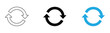 © Jannat - Circle arrow icon set. refresh reload arrow symbol. Recycle, Repeat reload icons set. round arrow.