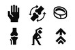 © Cezar_911 - Health icon set: joint pain, exercise, fitness