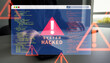 © Mer_Studio - Cybersecurity breach concept with hacked system, malware attack, data theft and digital vulnerability.