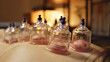 © stockcopter - A cupping treatment with multiple glass cups on her back, creating a relaxing spa atmosphere. Close-up photo.