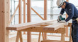© Blue Studio - 大工 一戸建ての住宅の建築現場 家を建てる
