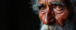 © Maryna - Close up photo of Aboriginal man in deep thought. Portrait of senior indigenous male shows wrinkles on face and grey hair. Black background allows to create space.