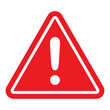 © New Asia - Red triangular warning sign icon with exclamation mark, danger alert and caution symbol for risk or safety conceptRed triangular warning sign icon with exclamation mark, danger alert and caution symbo