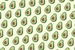 © Yaroslav Danylchenko/Stocksy - avocado pattern on pale green