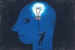 © Volha Kaliaha/Stocksy - Adult Head with Inner Silhouette Turning On Light Bulb
