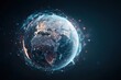 © Ifti Digital - Digital globe illuminated by connections showcasing global interactivity and data exchange in a modern technological landscape