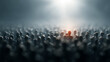© THESUN - Inspirational concept of unique leader standing out in crowd. bright spotlight shines on different individual, powerful choice