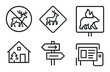 © Igor - Wildlife warning and safety signs illustration with animals and directions