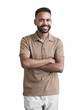 © kite_rin - Portrait of handsome smiling young man with folded arms isolated transparent PNG, Joyful cheerful casual businessman with crossed hands studio shot