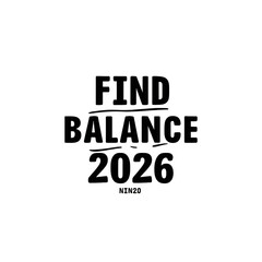  Find balance logo on black art