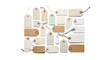 © Alpona - Collection of blank paper tags and labels on white background