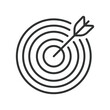 © Bezvershenko - Goal icon in line design. goal, target, success, motivation, teamwork, achievement, productivity on white background vector. Goal editable stroke icon