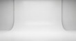 © saalim5226 - White background a minimalist white studio backdrop with curved walls and a smooth, bright, and neutral background