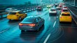 © Billing  - Autonomous self driving car using radar sensors on modern smart road