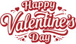 © Su Joy Creatives - Happy Valentine’s Day celebration, romantic heart design, red love background, festive typography, holiday greeting card, decorative vector illustration for couples