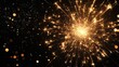 © Suphawan - Beautiful golden sparks bursting in various directions creating an enchanting visual effect in a dark backdrop, perfect for celebrations and artistic designs