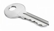 © Sonu - Brass Skeleton Key with Round Bow and Notched Bit on White Background Symbolizing Vintage Access Security and Editorial Styling for Lifestyle and Decorative Use