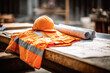 © Kowit - A construction helmet and safety vest are laid on a table with blueprints, symbolizing safety and planning in the building industry.