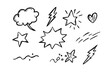 © Thushan - Cute Comic Speech Bubble Icon Set - Cartoon Emphasis, Spark, and Motion Vector Illustration
