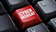 © Кирилл  - A red Cyber ​​Monday keyboard button, top view