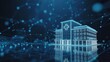 © TechVerse - Digital hospital building with futuristic network connection and data transfer