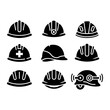 © Alxeleo - Set of Safety Helmet Icons – Industrial and Construction Protection Equipment Vector Pack