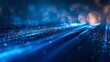 © Gophotograph - Abstract digital blue light streaks and bokeh effect, futuristic technology background, dynamic perspective, conceptual design